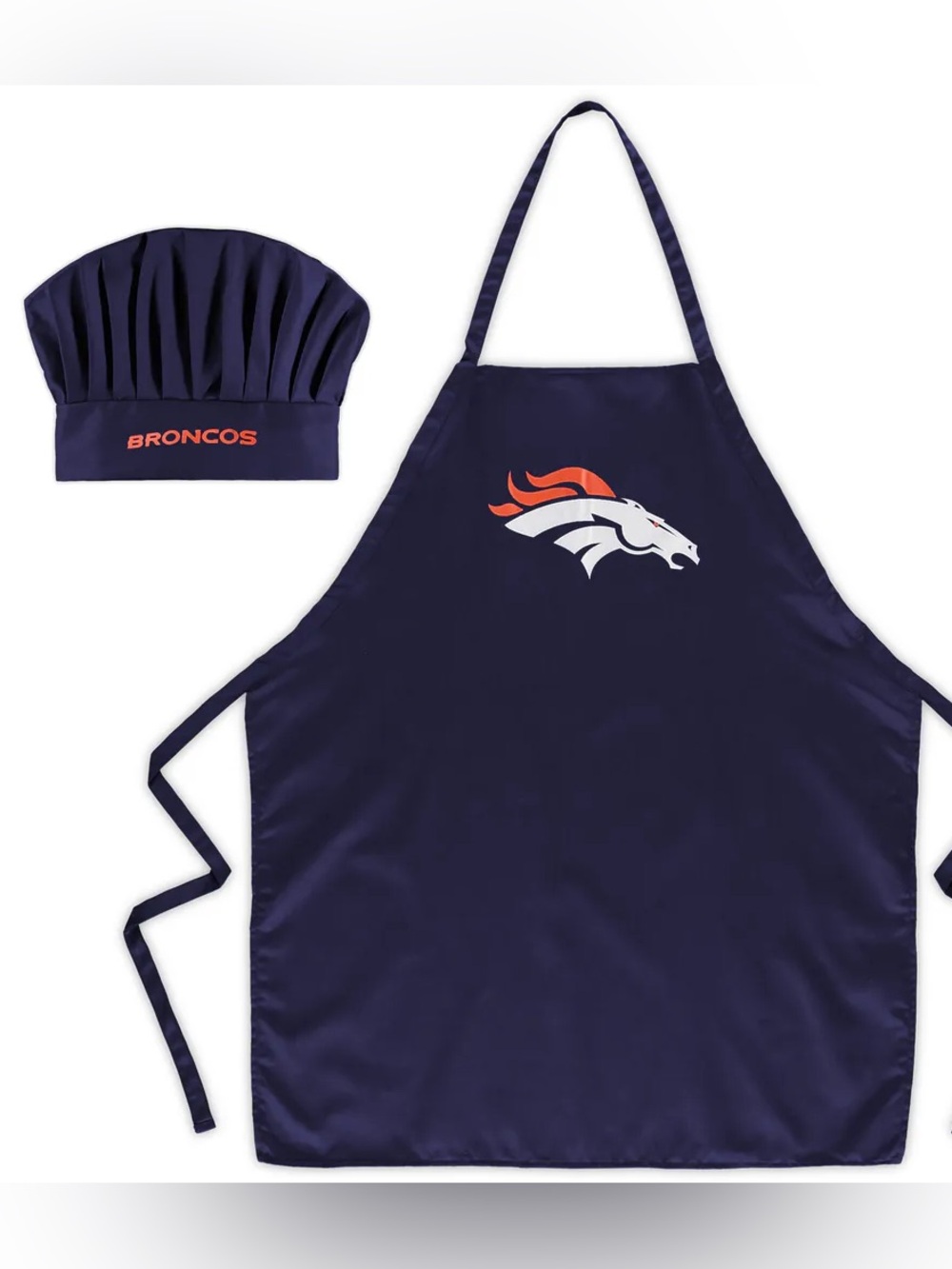 Denver Broncos Navy Chef Apron and Hat Set